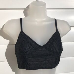 Intimately Free People Black Lace Bralette